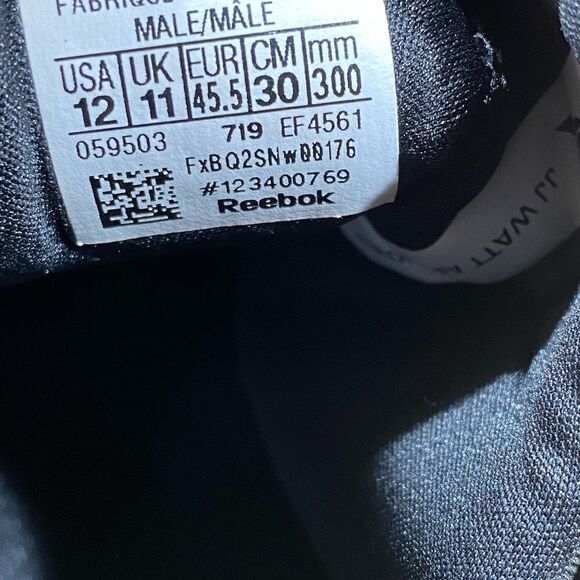 REEBOK FLASHFILM - Trainer EF4561 Men's Running Black Shoes Sneakers Size 12  B - Picture 5 of 7